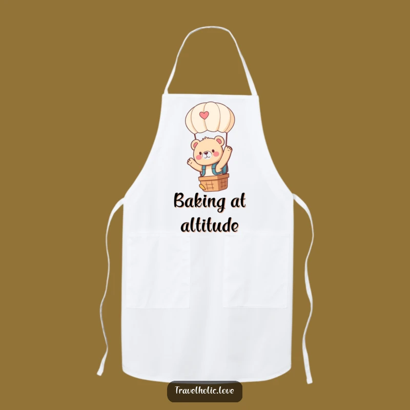 Funny Kawaii Bear Balloon Backpack Apron Kitchen Adventure Gift