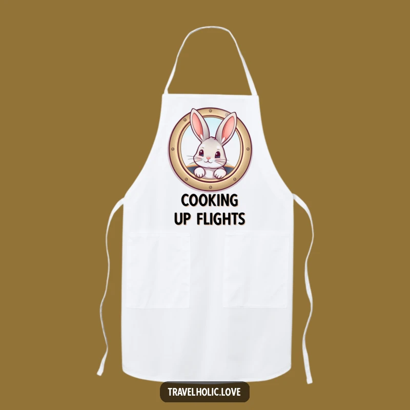Funny Bunny Airplane Apron: Cook Up Fun with Aviation Style