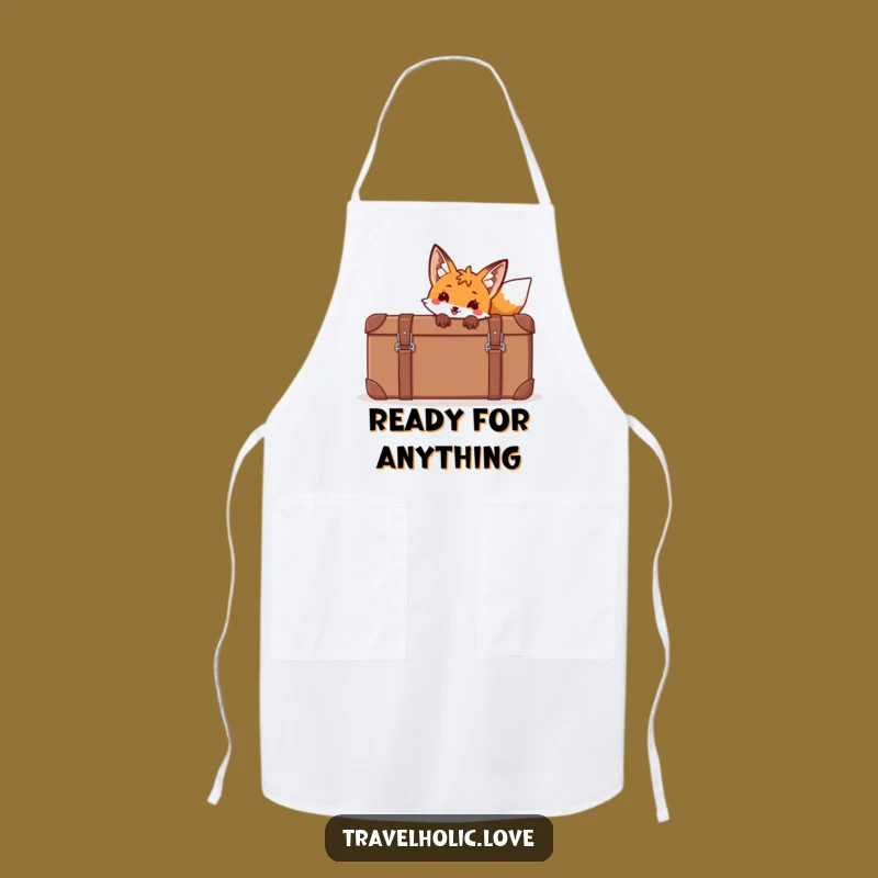 Funny Fox Suitcase Apron - Kitchen Humor for the Playful Cook