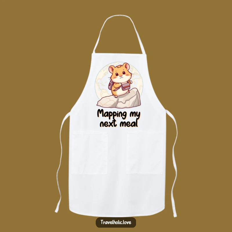 Funny Hamster Map Apron: Cook Up Some Fun on Your Culinary Journey