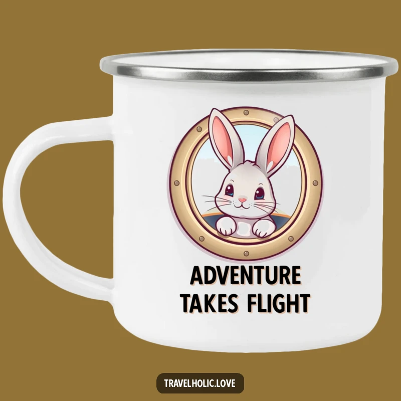 Funny Bunny Airplane Camping Mug: Your Co-Pilot for Outdoor Adventures