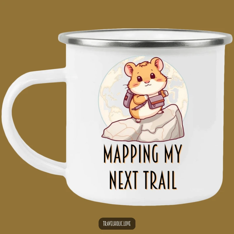 Funny Hamster Map Camping Mug: Your Trail Buddy for Every Expedition