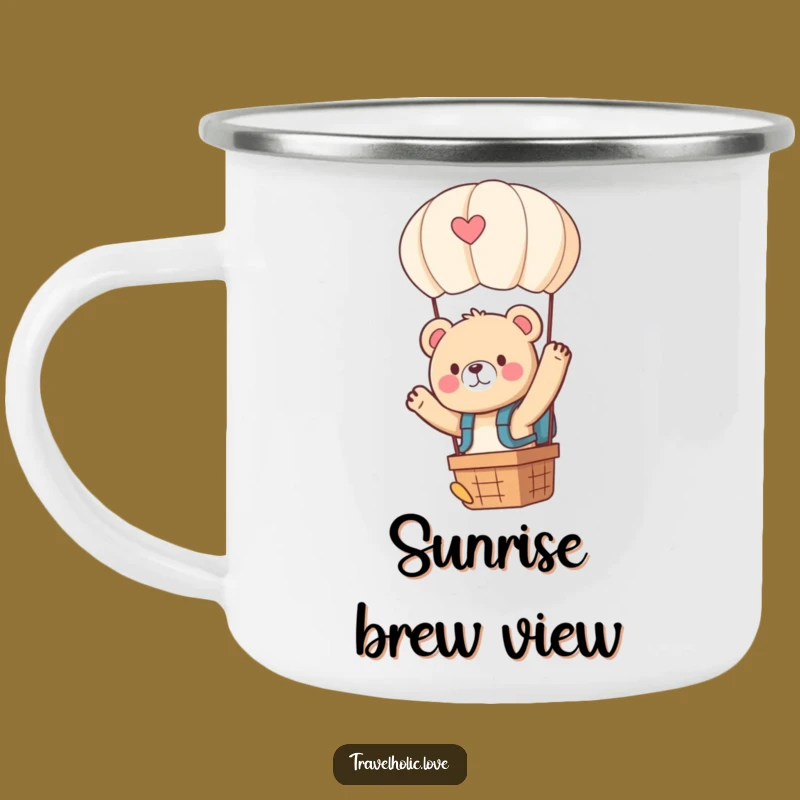 Funny Kawaii Bear Balloon Backpack Camping Mug Durable Adventure Gift