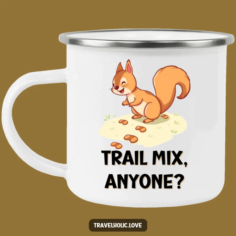 Funny Squirrel Path Camping Mug: Your Trail Companion for Outdoor Fun