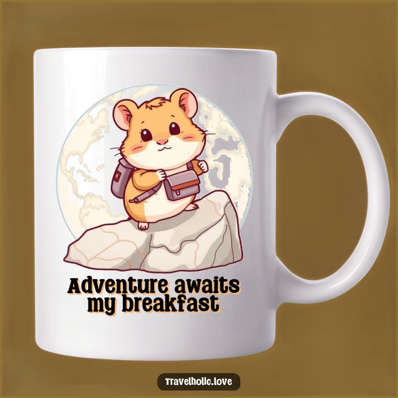 Funny Hamster Map Mug: An Adventurous Gift for Explorers