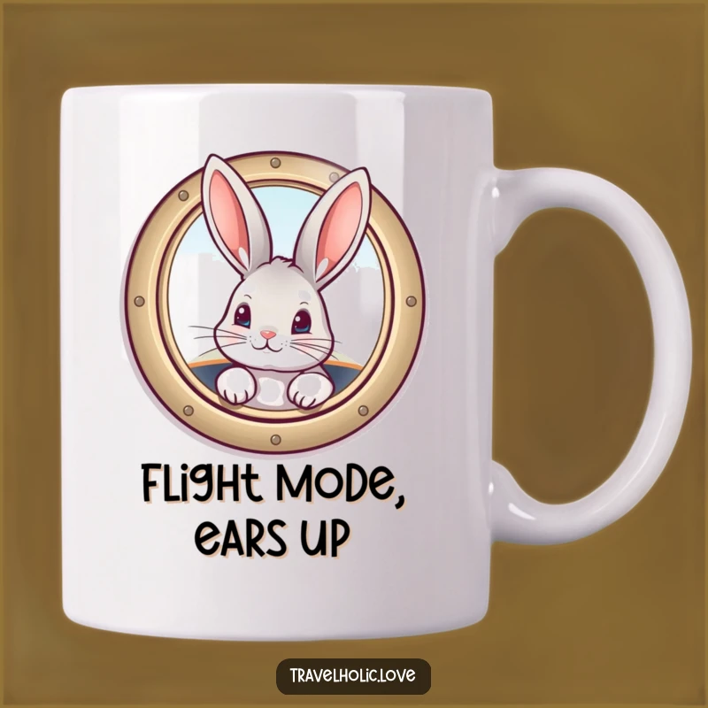 Funny Bunny Airplane Mug: A Whimsical Journey for Your Coffee