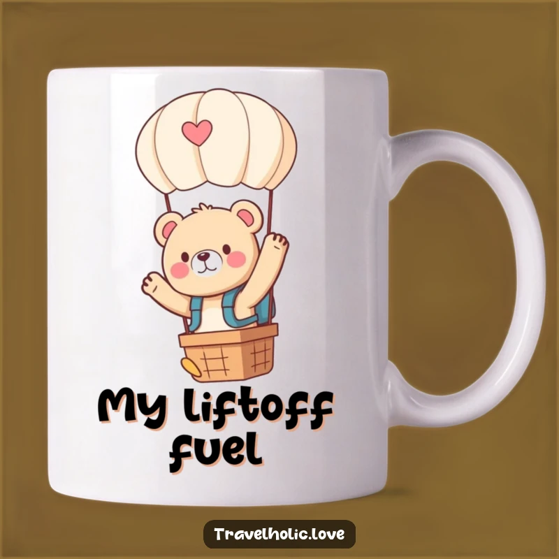 Funny Kawaii Bear Balloon Backpack Mug Adventure Gift
