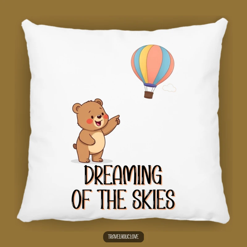 Funny Bear Cub Balloon Pillow: Cuddle Up with Joyful Adventure