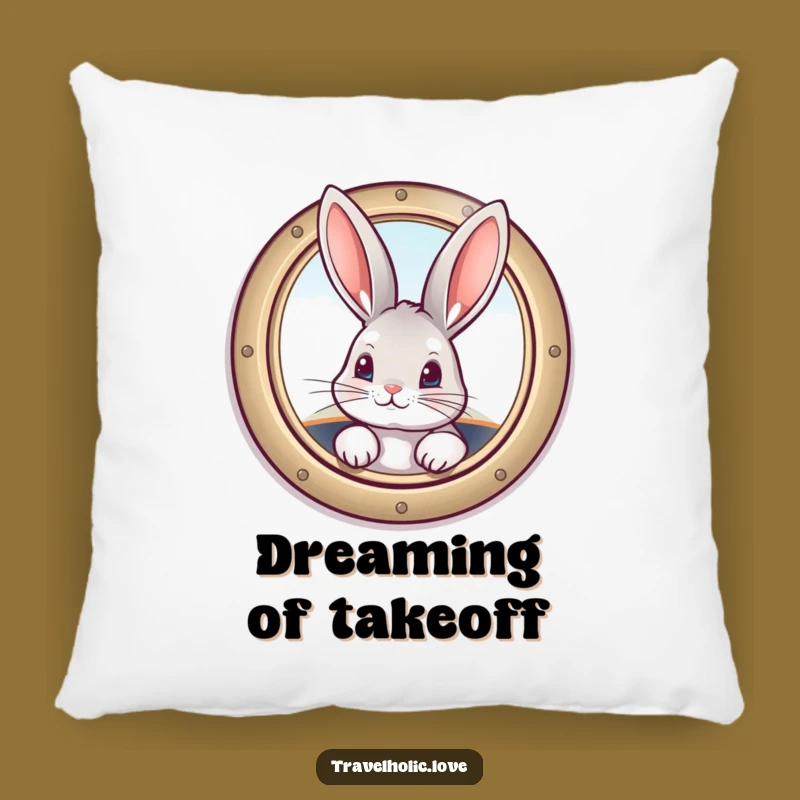 Funny Bunny Airplane Pillow: Cuddle Up with Cozy Aviation Dreams