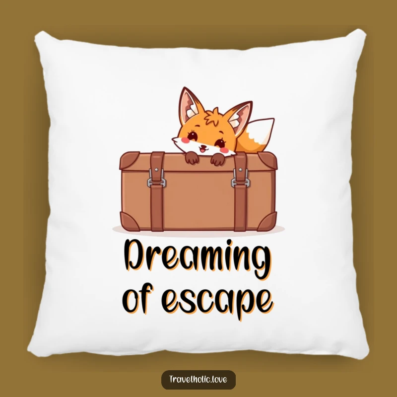 Funny Fox Suitcase Pillow - Cozy & Hilarious Accent for Your Home