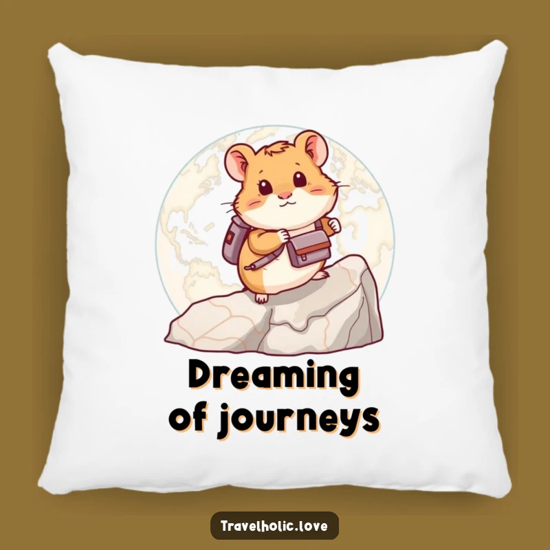 Funny Hamster Map Pillow: Cozy Comfort for Your Adventurous Spirit