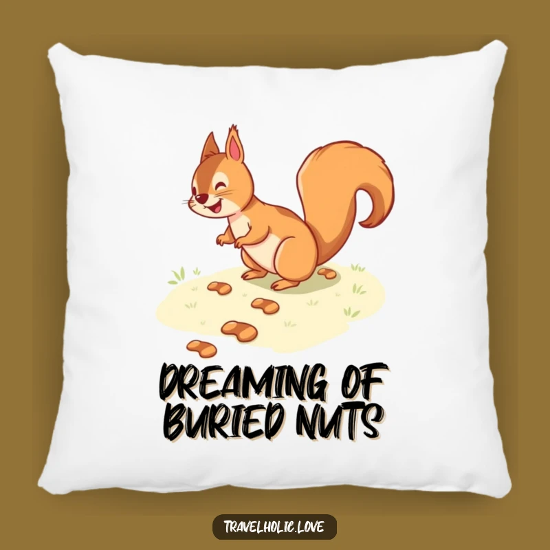 Funny Squirrel Path Pillow: Cuddle Up with Woodland Whimsy