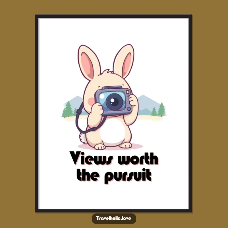 Free Printable Wall Art: Funny Rabbit Photographer Art for Adventurous Decor