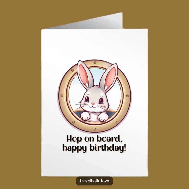 Free Printable Bunny Plane Birthday Card Funny Downloadable Adventure Gift