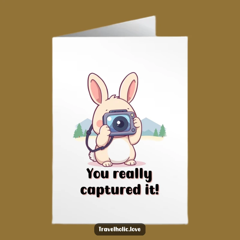 Free Printable Congrats Card: Rabbit Photographer Captures Your Amazing Achievement!