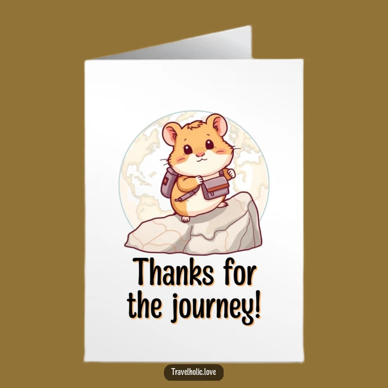Free Printable Hamster Map Thank You Card Funny Downloadable Gift