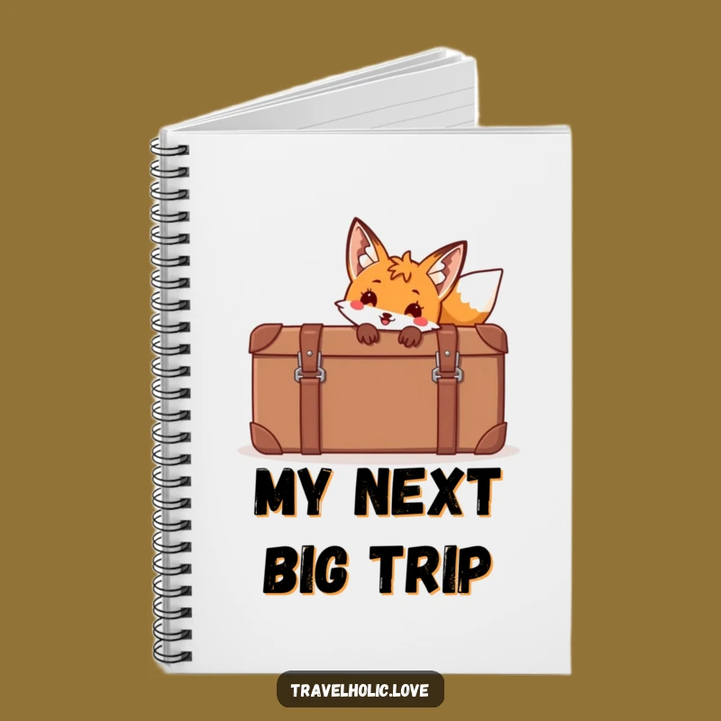 Funny Fox Suitcase Notebook - Jot Down Adventures with Humorous Flair