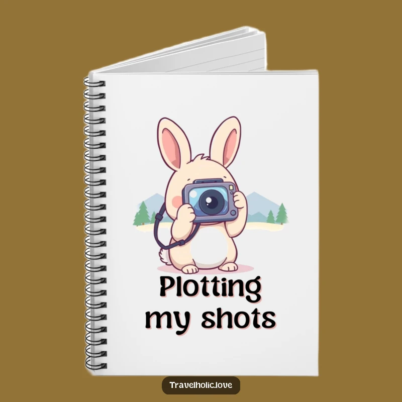 Funny Kawaii Rabbit Camera Mountains Notebook Photographer Stationery
