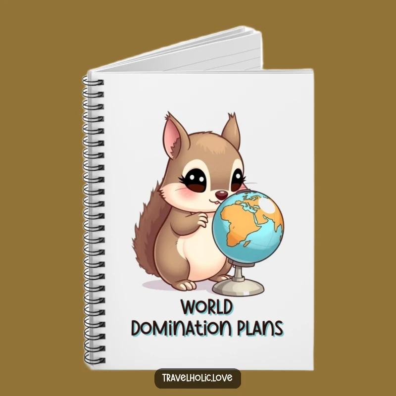 Funny Squirrel Globe Notebook: Curious Explorer Journal, Ideal Funny Gift