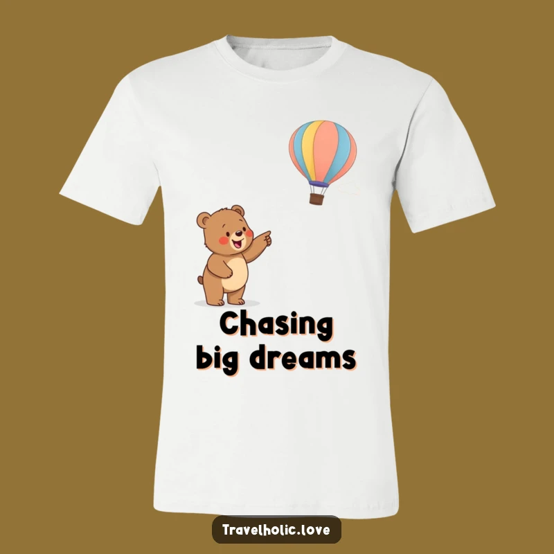 Funny Bear Cub Balloon T-Shirt: Adventure Awaits in Cute Style