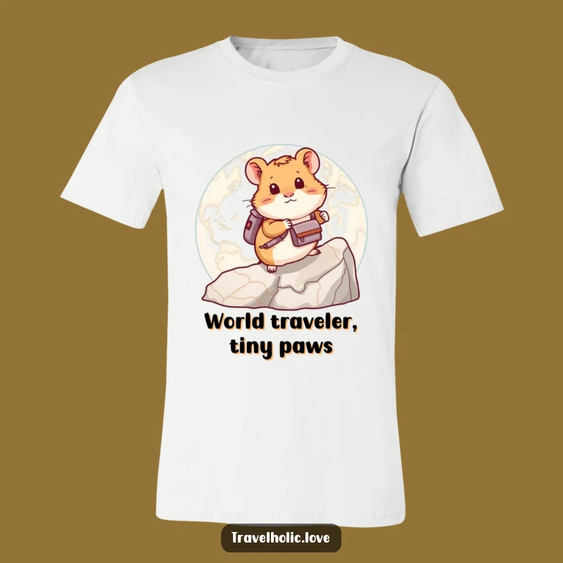 Funny Hamster Map T-Shirt: Explore the World with Cute Critter Humor