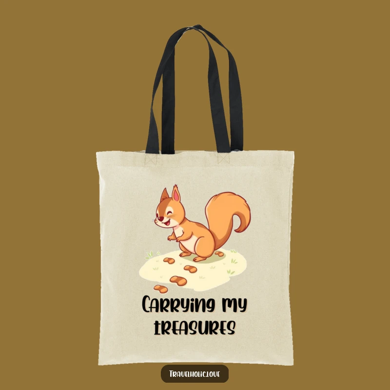 Funny Squirrel Path Tote Bag: Carry Your Essentials with Playful Charm