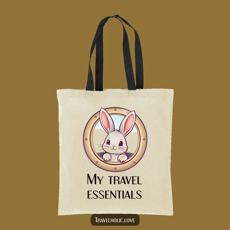 Funny Bunny Airplane Tote Bag: Carry Your Adventures with Cute Flair