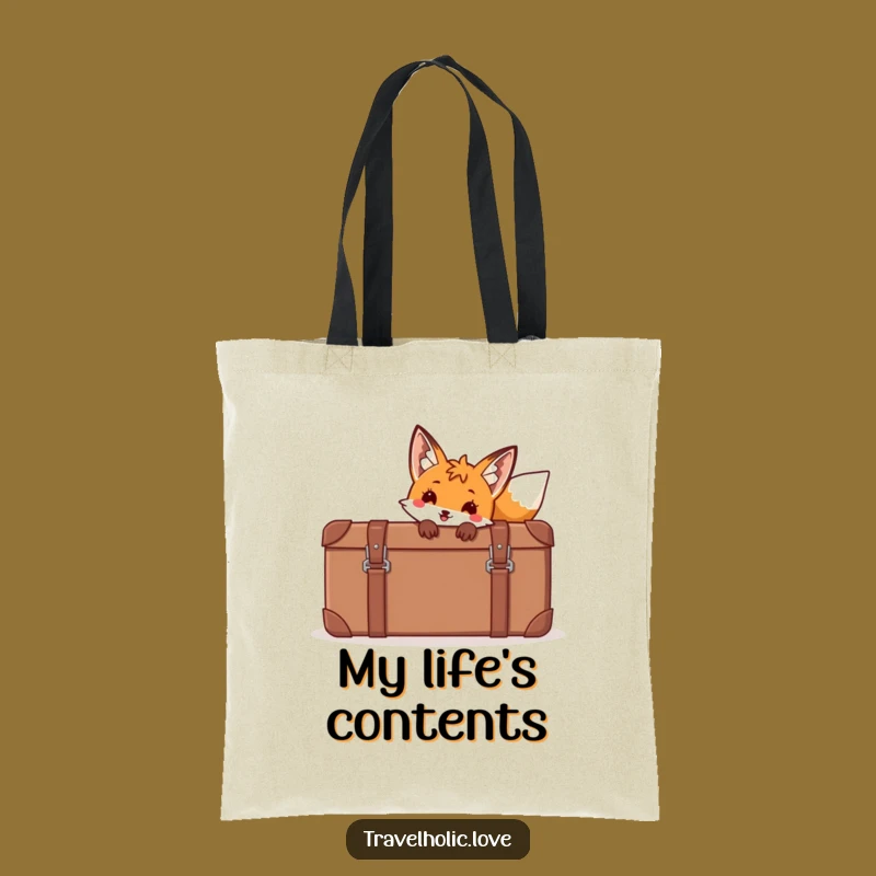 Funny Fox Suitcase Tote Bag - Carry Your Laughs & Essentials Anywhere
