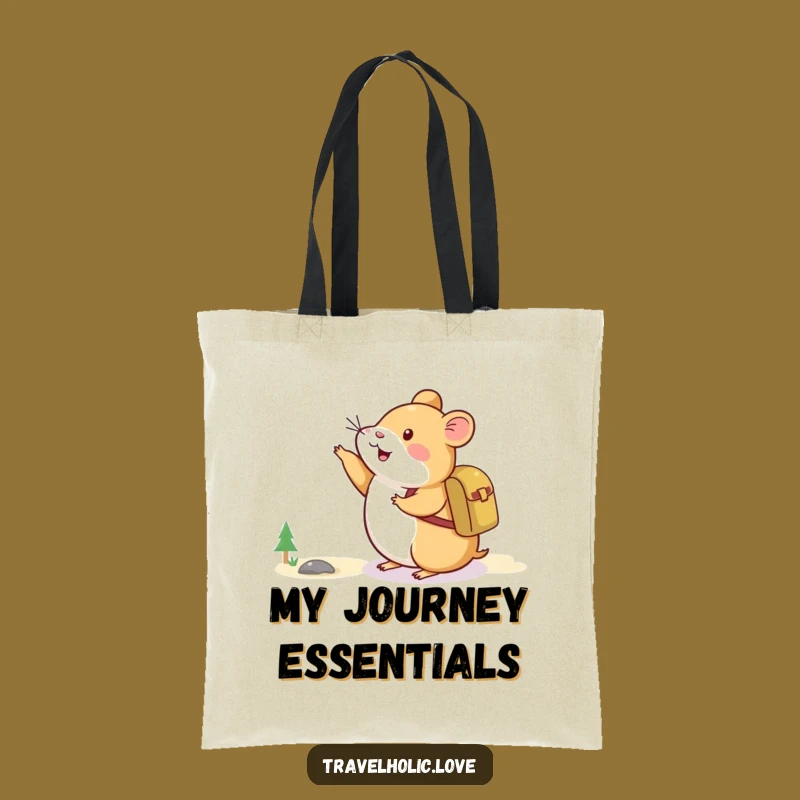 Funny Hamster Adventure Tote Bag: Explorer Hamster Carry-All, Practical Funny Gift