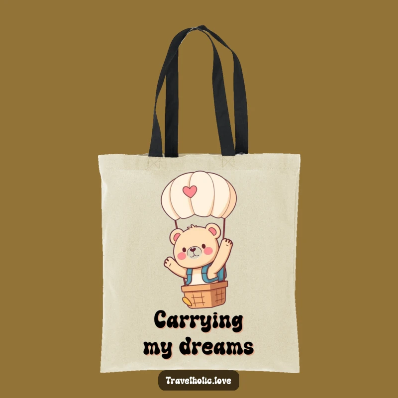 Funny Kawaii Bear Balloon Backpack Tote Bag Travel Accessory Gift