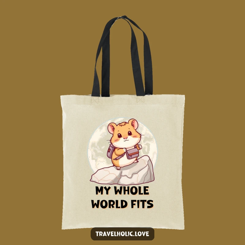 Funny Hamster Map Tote Bag: Carry Your Adventures with Whimsical Style